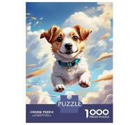 Puzzles pour Adolescents 1000 Pièces Jack Russell Terrier Puzzle pour Adultes Jeux Relaxants Vacances À La Maison Passer Le Temps Difficile À Compléter 52x38cm/1000pcs