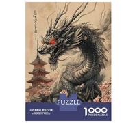 Puzzles pour Adolescents 1000 Pièces Japanese Dragon Tattoo Puzzle À Faire Soi-même, Jouet Anti-Stress, Interaction Parent-Enfant 70x50cm/1000pcs
