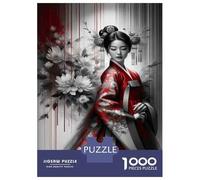 Puzzles pour Adolescents 1000 Pièces Japanese Geisha Art Print Puzzle pour Adultes Jouet Décoration Murale Défi Difficile Est Idéal comme Cadeau 52x38cm/1000pcs