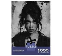 Puzzles pour Adolescents 1000 Pièces Japanese Warrior Woman Art Print Puzzle pour Adolescents Améliore La Mémoire Difficile À Compléter Jeu Stimulant Jouets 38x26cm/1000pcs