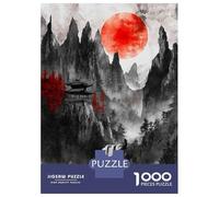 Puzzles pour Adolescents 1000 Pièces Japanese Waterfall Landscape Puzzle pour Adultes Jouet Décoration Murale Défi Difficile Est Idéal comme Cadeau 70x50cm/1000pcs