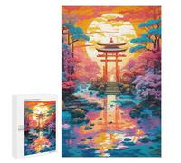 Puzzles pour adolescents 1000 pièces Japonais Torii Gate Réflexions Puzzles pour Adultes Jeu pratique pour améliorer la mémoire Activités amusantes pour la maison 1000 pièces