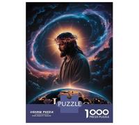 Puzzles pour Adolescents 1000 Pièces Jesus Christ with Crown of Thorns Puzzle pour Adultes Jouets Anti-Stress Cadeau d'anniversaire Aide À Stimuler Le Cerveau 52x38cm/1000pcs