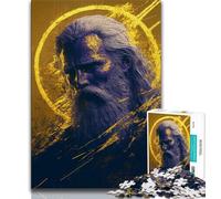 Puzzles pour Adolescents 1000 pièces Jésus doré, Aide Le Cerveau à exercer des Jouets addictifs pour cultiver la Patience Collection d'artistes, Beaux-Arts (38x26cm)