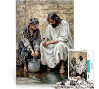 Puzzles pour Adolescents 1000 pièces Jésus et la Samaritaine Jouets éducatifs d'apprentissage Super Cadeau 75x50cm