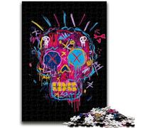 Puzzles pour Adolescents 1000 pièces Jeu de Famille de Robots de Style Basquiat Soulagement du Stress Défi Difficile Cadeaux du Père Noël Secret 26x38cm