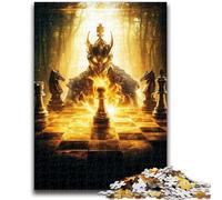 Puzzles pour Adolescents 1000 pièces Jeu d'échecs Stimulant et Jeu Familial idéal comme Cadeau pour Toute la Famille 50x75cm
