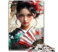 Puzzles pour Adolescents 1000 pièces Jeu Familial de geishas japonaises Soulagement du Stress Défi Difficile Cadeaux du Père Noël Secret 50x75cm