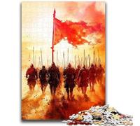 Puzzles pour Adolescents 1000 pièces Jeu Familial Guerrier Soulagement du Stress Défi Difficile Cadeaux du Père Noël Secret 50x75cm