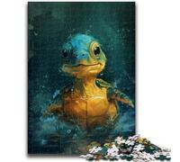 Puzzles pour Adolescents 1000 pièces, Jeu Familial Mignon de Petite Tortue Jaune, Anti-Stress, défi Difficile, Cadeaux du Père Noël Secret 50x75cm