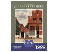 Puzzles Pour Adolescents 1000 Pièces Johannes Vermeers The Little Street Painting Puzzles Pour Adolescents - Défi Difficile - Entraînez Votre Cerveau Et Vos Mains - Casse-tête - Jeux En Famille 70x50c