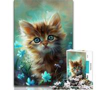 Puzzles pour Adolescents 1000 pièces, Jolis Chatons colorés, Jeux Amusants, décoration Murale, Cadeaux d'anniversaire et de Noël Uniques (Taille 75x50cm)