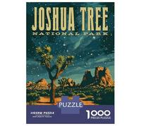 Puzzles pour Adolescents 1000 Pièces Joshua Tree National Park Vintage Puzzles pour Adultes - Décoration Murale - Jeu D'analyse Et De Logique - Cadeau Stimulant 38x26cm/1000pcs