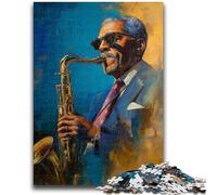 Puzzles pour Adolescents 1000 pièces Jouer au Saxophone Jouets éducatifs Jeux familiaux Améliorer l'amour Entre Les Couples 50x75cm