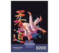 Puzzles pour Adolescents 1000 Pièces Judo Watercolor Puzzles pour Adultes Jeu Manuel pour S'amuser en Famille Activités Amusantes À La Maison, 38x26cm/1000pcs