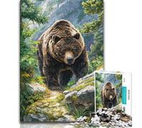Puzzles pour Adolescents 1000 pièces Jungle Grizzly, Jouets éducatifs, Anti-Stress, Cadeaux d'anniversaire Uniques (38x26cm)