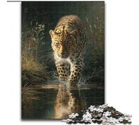 Puzzles pour Adolescents 1000 pièces Jungle Leopard, Analyse et logique, avec des pièces de Formes aléatoires entièrement emboîtables, à partir de 14 Ans (Taille 50x75cm)