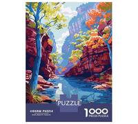 Puzzles pour Adolescents 1000 Pièces Karijini National Park Australia Illustration Puzzle Jeux Relaxants Décoration Parfaite Cadeaux Uniques d'anniversaire Et De Noël 38x26cm/1000pcs