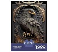 Puzzles pour Adolescents 1000 Pièces King Golden Eagle Art Deco Puzzles pour Adolescents, Jouet, Décoration Murale, Décoration Intérieure, Interaction Parent-Enfant 52x38cm/1000pcs