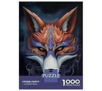 Puzzles pour Adolescents 1000 Pièces Kitsune Fox Mask Charm Puzzle pour Adultes Jeux Relaxants Décoration Parfaite pour Les Joueurs 38x26cm/1000pcs
