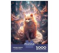 Puzzles pour Adolescents 1000 Pièces Kitsune Zen Fox Spirit Puzzles pour Adolescents, Jouet, Décoration Murale, Décoration Intérieure, Interaction Parent-Enfant 38x26cm/1000pcs