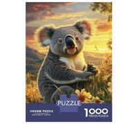 Puzzles pour Adolescents 1000 Pièces Koala in Flower Field at Sunset Puzzles pour Adultes Jeux Relaxants Analyse Et Logique Difficulté Et Défi 70x50cm/1000pcs