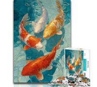 Puzzles pour Adolescents 1000 pièces Koi Nageur, Jouets éducatifs et éducatifs, Jeux familiaux, Cadeaux d'anniversaire, décoration Murale pour Les Enfants de 14 Ans et Plus 38x26cm