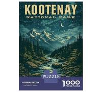 Puzzles pour Adolescents 1000 Pièces Kootenay National Park Vintage Puzzle pour Adolescents Analyse Et Logique Difficile Et Stimulant Un pour Les Jeux 70x50cm/1000pcs