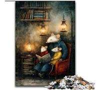 Puzzles pour Adolescents 1000 pièces La Famille des Souris, Lecture, Apprentissage, Jouets éducatifs, Jeux familiaux, Anniversaires et Cadeaux Uniques (Taille 50x75cm)