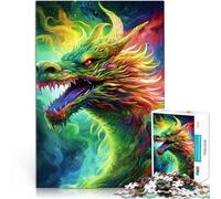 Puzzles pour Adolescents 1000 pièces la Version Dragon Matcha Jeux éducatifs Décoration d'intérieur Décoration Parfaite 38x26cm