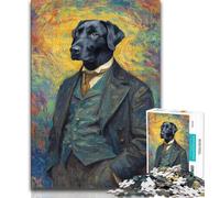 Puzzles pour Adolescents 1000 pièces Labrador Art, Jouet éducatif Anti-Stress, idéal comme Cadeau pour Toute la Famille (38x26cm)