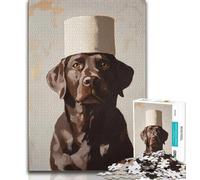 Puzzles pour Adolescents 1000 pièces Labrador Jouant avec du Papier Toilette Puzzles pour Adolescents, Apprentissage éducatif est idéal comme Cadeau pour Toute la Famille (Taille 38x26cm)