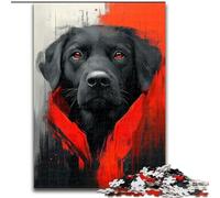 Puzzles pour Adolescents 1000 pièces Labrador Noir Jouet éducatif intellectuel décompressant Décoration Parfaite (Taille 26x38cm)