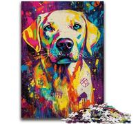 Puzzles pour Adolescents 1000 pièces Labrador Style Basquiat 1000 pièces pour Adultes, renforcent l'amour Entre Les Couples à partir de 14 Ans (75x50cm)