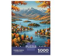 Puzzles Pour Adolescents 1000 Pièces Lake George USA Autumn Landscape Puzzle Pour Adolescents Course De Vitesse Manuelle Difficile Et Stimulant Jeu Amusant Et Stimulant Pour Toute La Famille 38x26cm/1