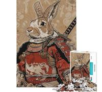 Puzzles pour Adolescents 1000 pièces Lapin samouraï Puzzles pour Adultes Jeux Amusants Course de Vitesse Manuelle Interaction Parent-Enfant (Taille 50x75cm)