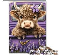 Puzzles pour Adolescents 1000 pièces Lavande Yak, adaptés aux Personnes de 14 Ans et Plus, Jeux éducatifs, Cadeaux Secret Santa (Taille 26x38cm)