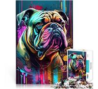 Puzzles pour Adolescents 1000 pièces Le Doux Bouledogue Réduction du Stress intéressante Car C'est Un pour Toute la Famille 38x26cm