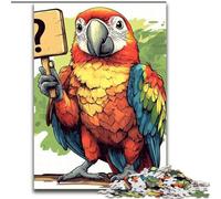 Puzzles pour Adolescents 1000 pièces Le Perroquet Qui Pose des Questions, à partir de 14 Ans Chaque pièce est Unique Un Jeu Amusant et Stimulant pour Toute la Famille Bon Cadeau (Taille 26x38cm)