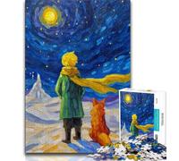 Puzzles pour Adolescents 1000 pièces Le Petit Prince Renard 1000 pièces pour Adolescents, Staycation Kill Time avec Affiche Assortie et Feuille de Questions (Taille 38x26cm)