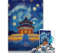 Puzzles pour Adolescents 1000 pièces Le Temple du Ciel, Jouets de Divertissement Familial, idéal comme Cadeau pour Toute la Famille (38x26cm)