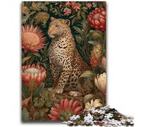 Puzzles pour Adolescents 1000 pièces Léopard doré Anti-Stress Défi Difficile À Offrir en Cadeau pour Toute la Famille 50x75cm