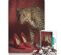 Puzzles pour Adolescents 1000 pièces Léopard Fantastique, Jouet éducatif et décompressant pour Anniversaire et Noël (38x26cm)