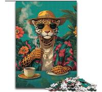 Puzzles pour Adolescents 1000 pièces Léopard Tendance, idéal comme Cadeau pour Toute la Famille (Taille 26x38cm)