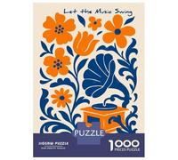 Puzzles pour Adolescents 1000 Pièces Let The Music Swing Floral Art Puzzle pour Adolescents Analyse Et Logique Difficile Et Stimulant Un pour Les Jeux 70x50cm/1000pcs