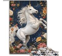Puzzles pour Adolescents 1000 pièces Licorne Blanche, éducatif et éducatif, idéal comme Cadeau pour Toute la Famille (Taille 50x75cm)