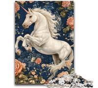 Puzzles pour Adolescents 1000 pièces Licorne Blanche Un défi à compléter, mais Amusant et Humoristique Cadeau d'anniversaire, Cadeaux, décoration Murale 50x75cm