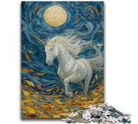 Puzzles pour Adolescents 1000 pièces Licorne mystérieuse Jeux d'activités familiales stimulants Jouet à Faire soi-même pour décoration Murale de la Maison Cadeaux 50x75cm