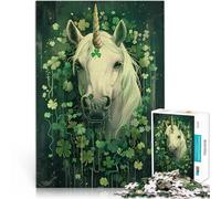 Puzzles pour Adolescents 1000 pièces Licorne Saint-Patrick Réduction du Stress intéressante Convient aux Couples 75x50cm