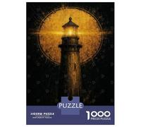 Puzzles pour Adolescents 1000 Pièces Lighthouse in The Night Puzzles pour Adultes Jeux Relaxants Assemblage De Motifs Cadeaux Uniques pour Anniversaire Et Noël 70x50cm/1000pcs